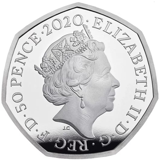 2020 Fifty Pence Peter Rabbit Proof Obverse RM
