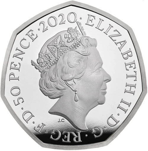 2020 Fifty Pence Silver Proof Celebrating British Diversity Obverse