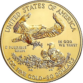 2020 USA Gold Eagle 1oz BU Reverse USM