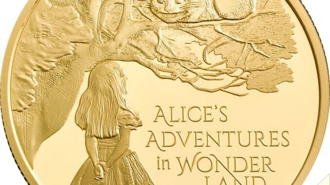 2021 1oz Gold Proof Alice in Wonderland Reverse