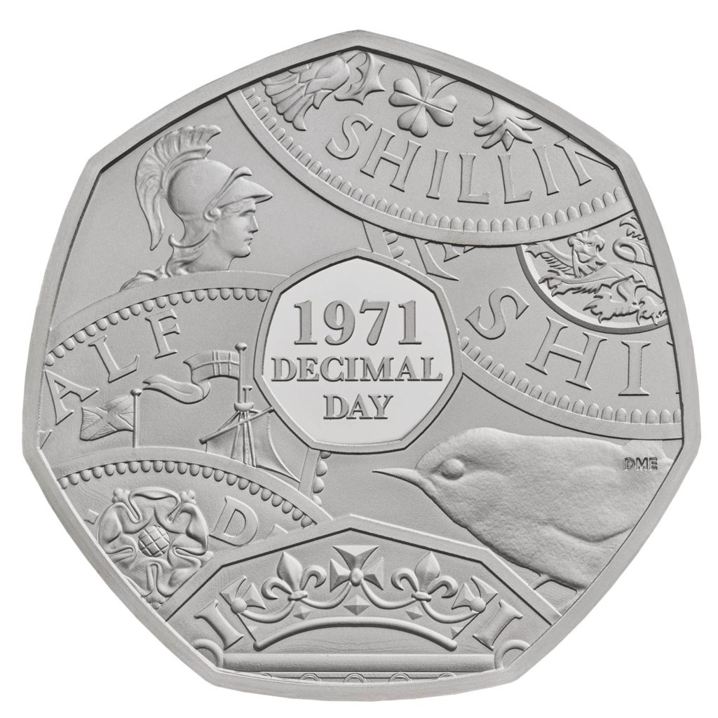 The 2021 Fifty Pence Coin - 50th Anniversary of Decimalisation