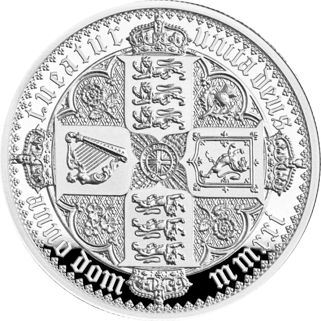 The 2021 Gothic Crown Quartered Arms - 2oz Silver Proof