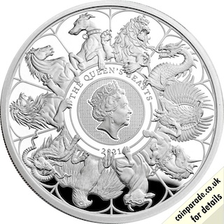 2021 Queens Beasts Silver 1oz Reverse