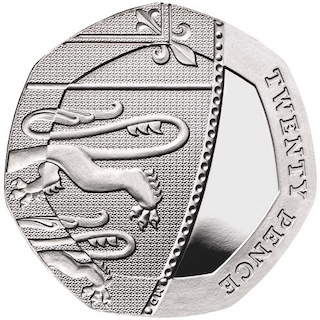 2021 Twenty Pence Proof Reverse RM