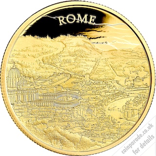 2022 1oz Gold Proof City Views Rome Reverse RM