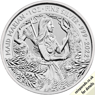 2022 1oz Silver Maid Marian Reverse RM