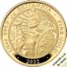 2022 Gold Britannia Quarter Ounce Proof Reverse