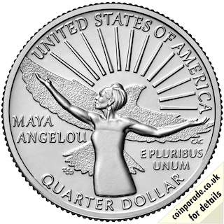 2022 Quarter USA Maya Angelou Reverse USM