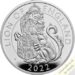 2022 Two Pounds Lion of England 1oz Silver Proof Reverse