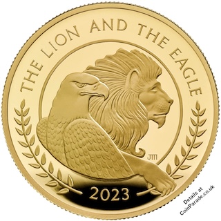 2023 1oz Gold Proof Lion and Eagle