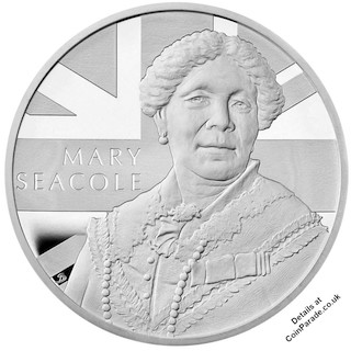 2023 Five Pound Mary Seacole Silver Proof Reverse
