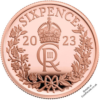 2023 Gold Sixpence Reverse