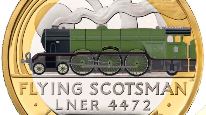 2023 Two Pound Flying Scotsman Silver Proof Reverse