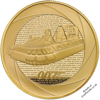 2024 1oz Gold Proof Bond Films of the 2000s Reverse