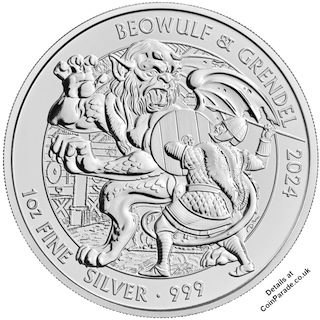 2024 Beowulf & Grendel 1oz Silver Bullion Reverse