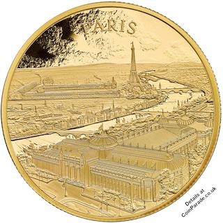 2024 City Views Paris 1oz Gold Proof Reverse RM