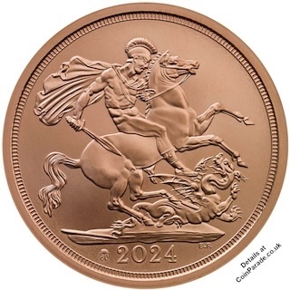 2024 D-Day Gold Sovereign Reverse