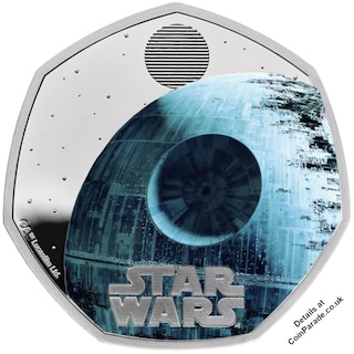 2024 Death Star 50p Silver Reverse RM