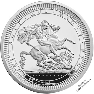 2024 St George Dragon 2oz Silver Reverse