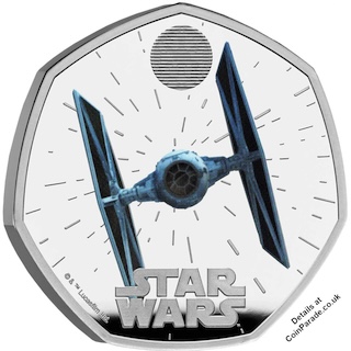 2024 Tie Fighter 50p Star Wars SIlver Reverse