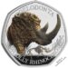 2024 Woolly Rhinoceros 50p Silver Proof Colour Reverse