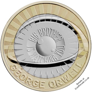 2025 George Orwell 2 Pounds BU Reverse