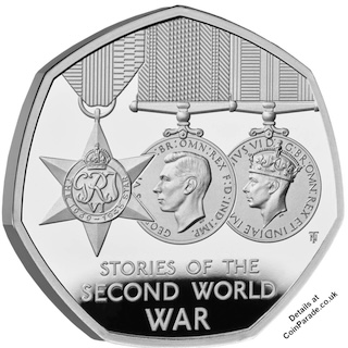 2025 Stories WW2 50p Silver Reverse RM