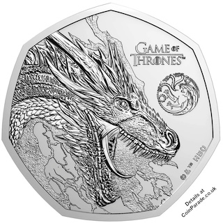 2026 Game of Thrones Fire 50p BU Reverse RM