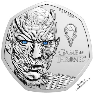 2026 Game of Thrones Ice 50p Colour BU Reverse RM