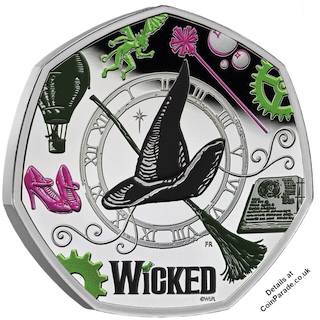 2026 Wicked 50p BU Silver Reverse RM
