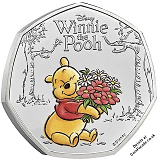 2026 Winnie the Pooh Kindness 50p Colour BU Reverse RM
