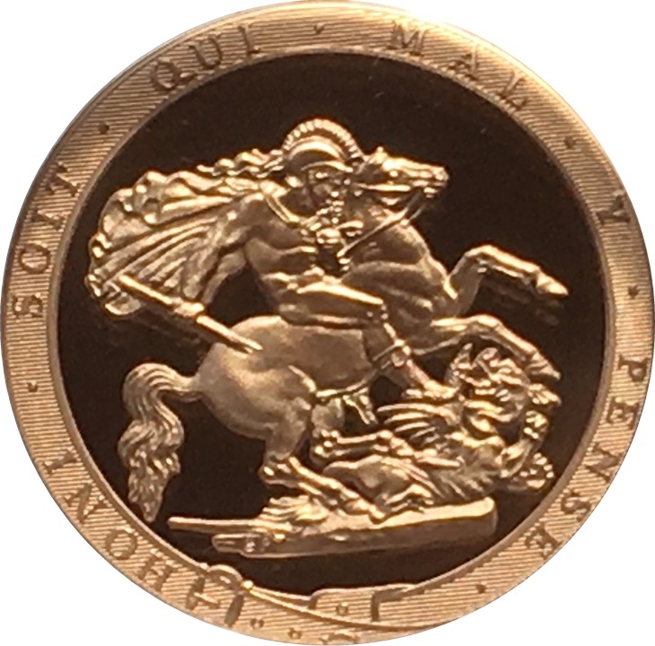 Gold Sovereign Reverse - St George and the Dragon