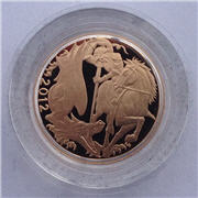 2012 Gold Proof Sovereign Reverse image: M J Hughes Coins
