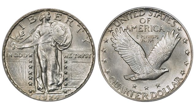 Standing Liberty Quarters - Type 2 or Type 2a 1917-1924