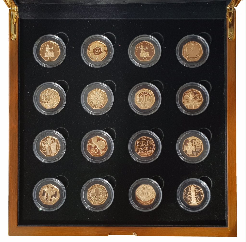 The UK 50p Gold Proof Collection Reverse